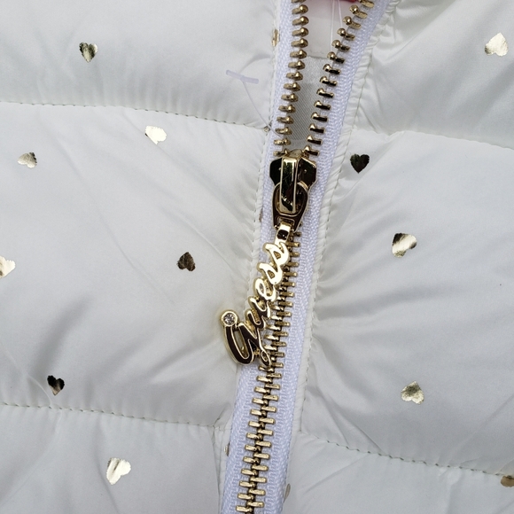 NEW GUESS Lydia Heart-Print Puffer Jackets - Picture 3 of 5